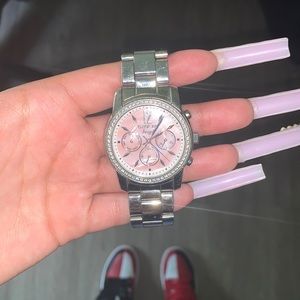 silver invicta watch